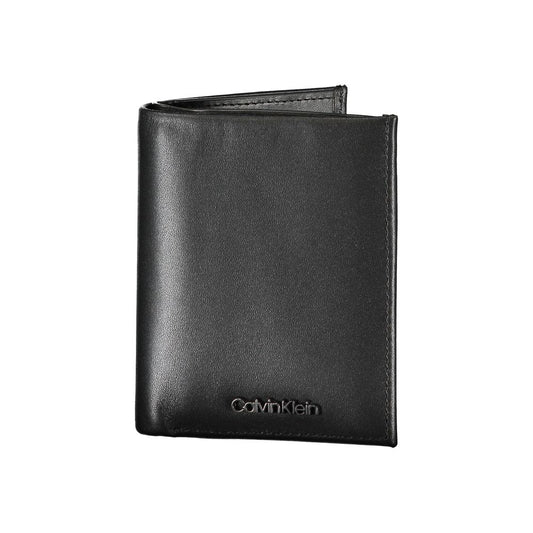 Sleek Black Leather RFID Wallet - GLAMHUB BOUTIQUE 