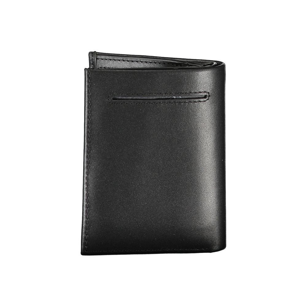 Sleek Black Leather RFID Wallet - GLAMHUB BOUTIQUE 