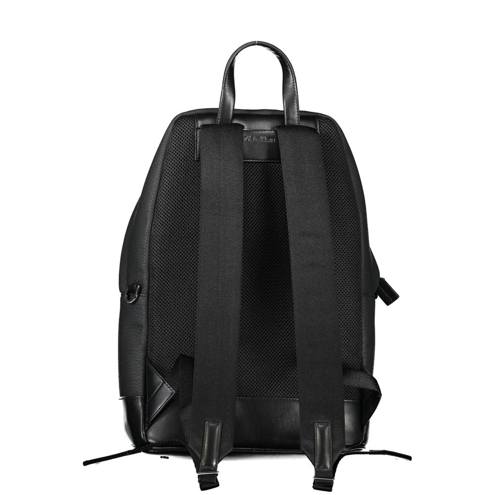 Sleek Urbanite Black Backpack with Laptop Compartment - GLAMHUB BOUTIQUE 