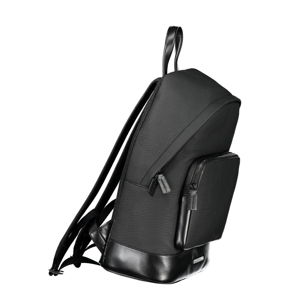 Sleek Urbanite Black Backpack with Laptop Compartment - GLAMHUB BOUTIQUE 