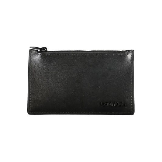 Elegant Leather Zip Wallet in Timeless Black - GLAMHUB BOUTIQUE 