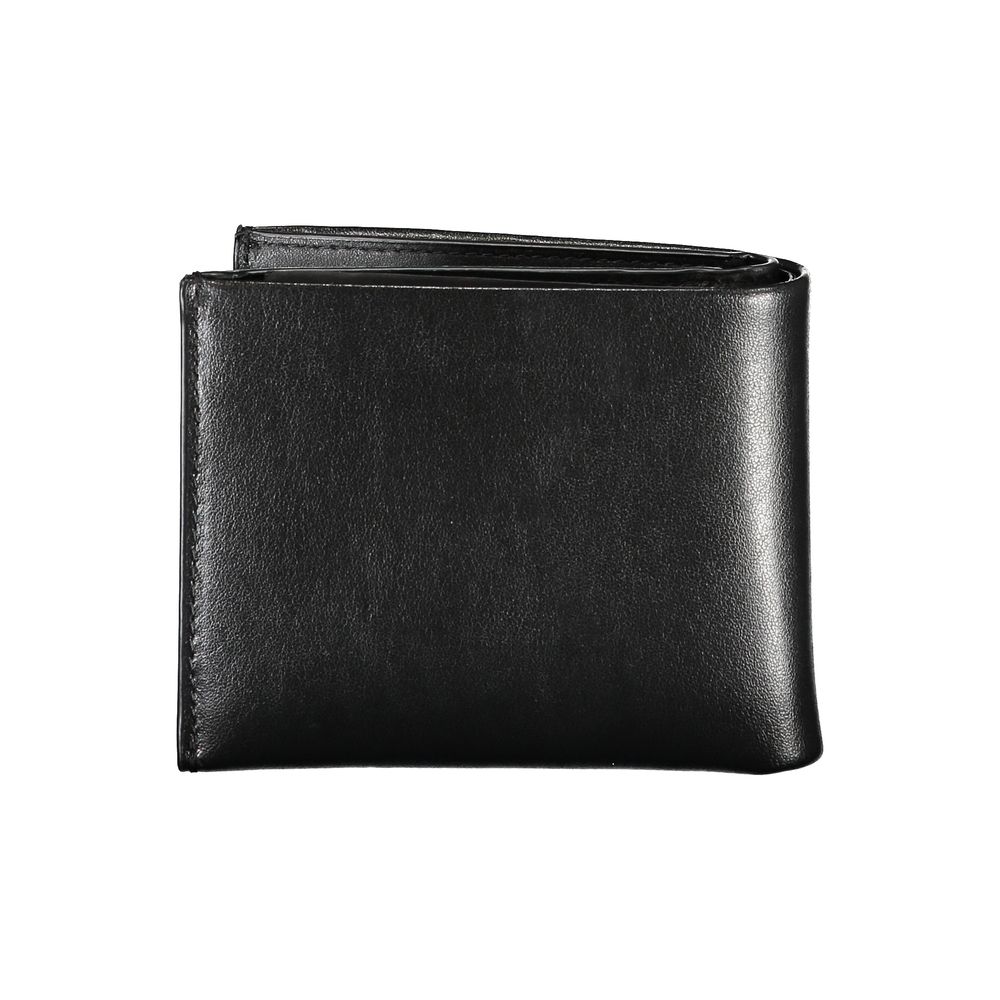 Elegant Black Leather Dual-Compartment Wallet - GLAMHUB BOUTIQUE 