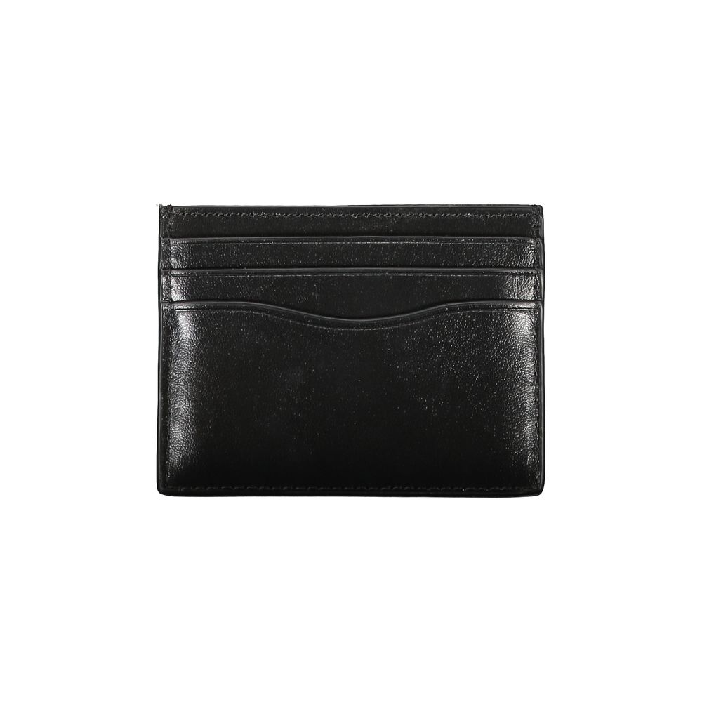 Sleek Black Leather Card Holder - GLAMHUB BOUTIQUE 