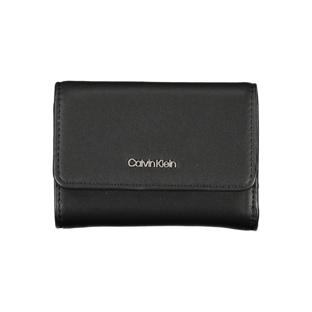 Elegant Black Polyethylene Wallet - GLAMHUB BOUTIQUE 