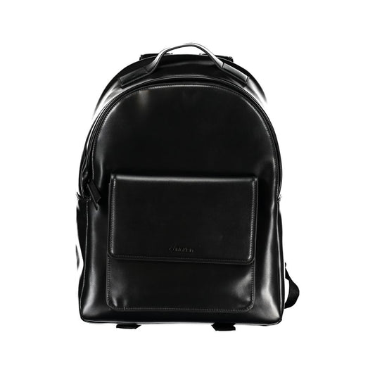 Elegant Black Urban Backpack with Laptop Compartment - GLAMHUB BOUTIQUE 