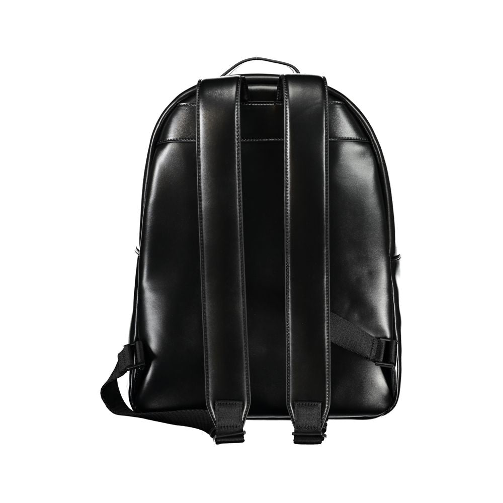 Elegant Black Urban Backpack with Laptop Compartment - GLAMHUB BOUTIQUE 