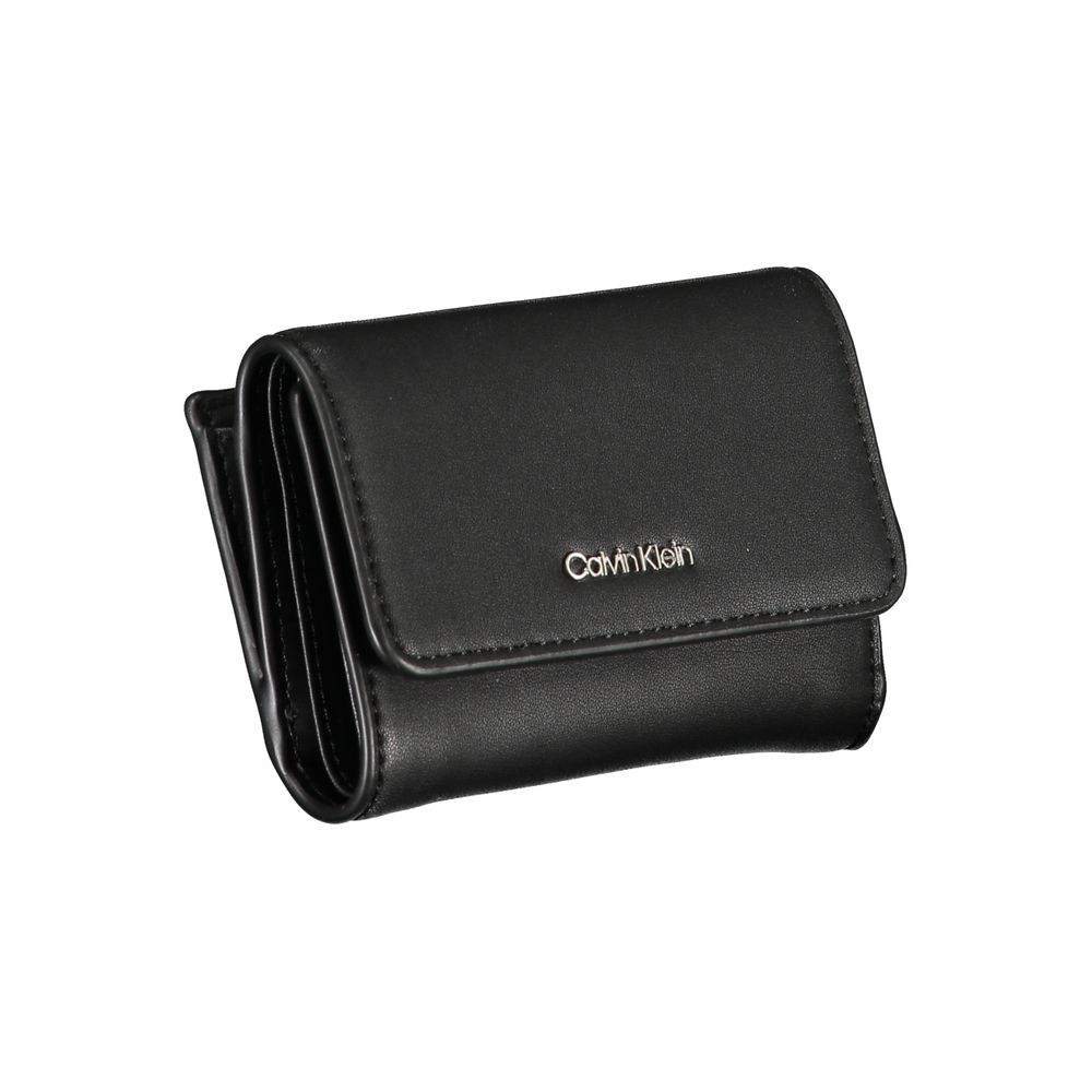 Elegant Black Polyethylene Wallet - GLAMHUB BOUTIQUE 