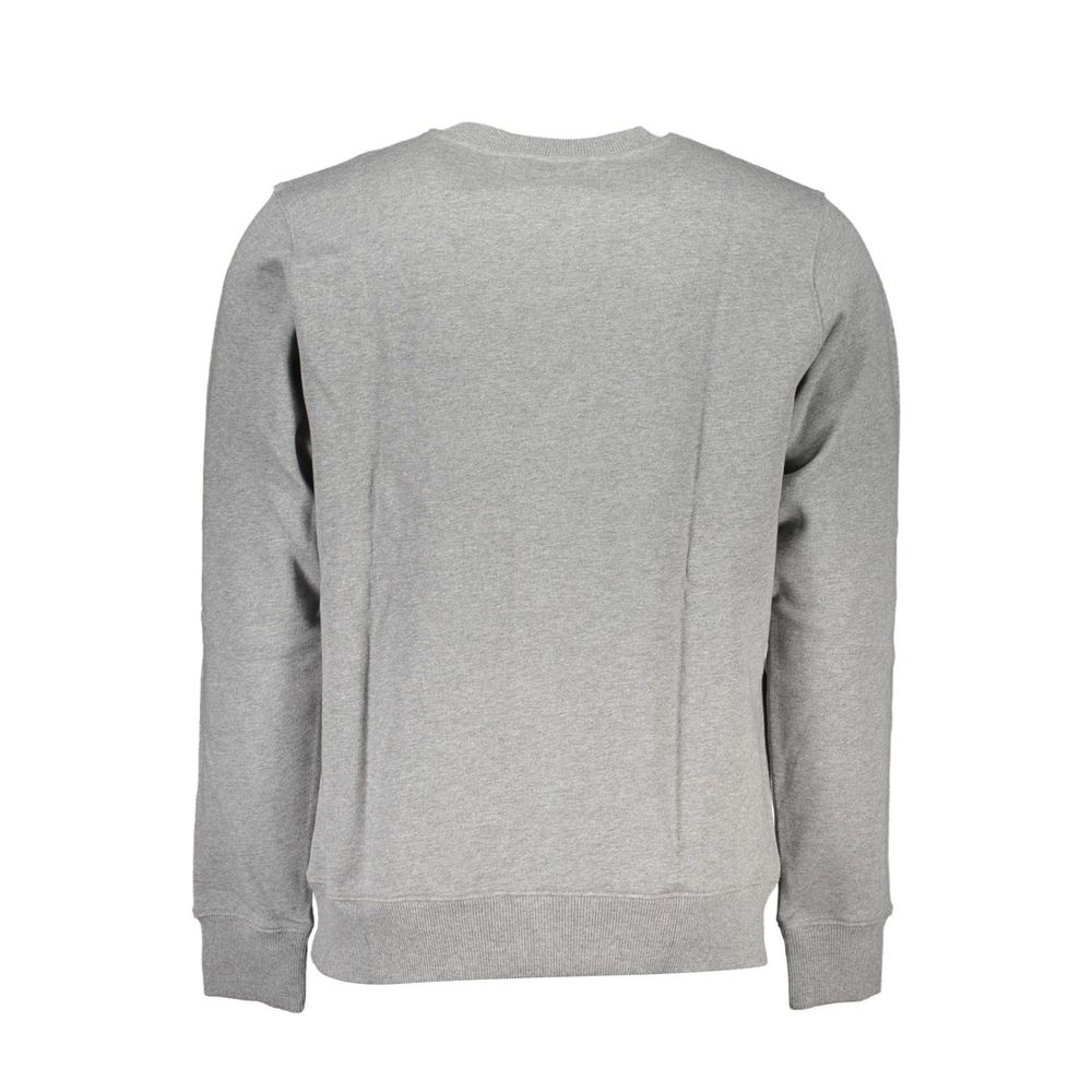 Classic Gray Crew Neck Sweatshirt with Logo - GLAMHUB BOUTIQUE 