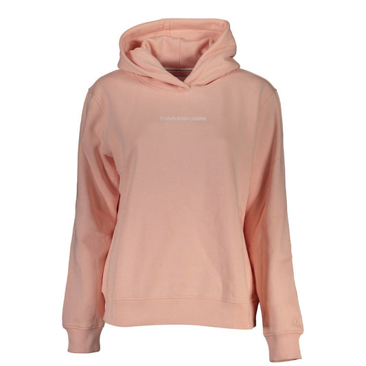 Chic Pink Hooded Fleece Sweatshirt - GLAMHUB BOUTIQUE 