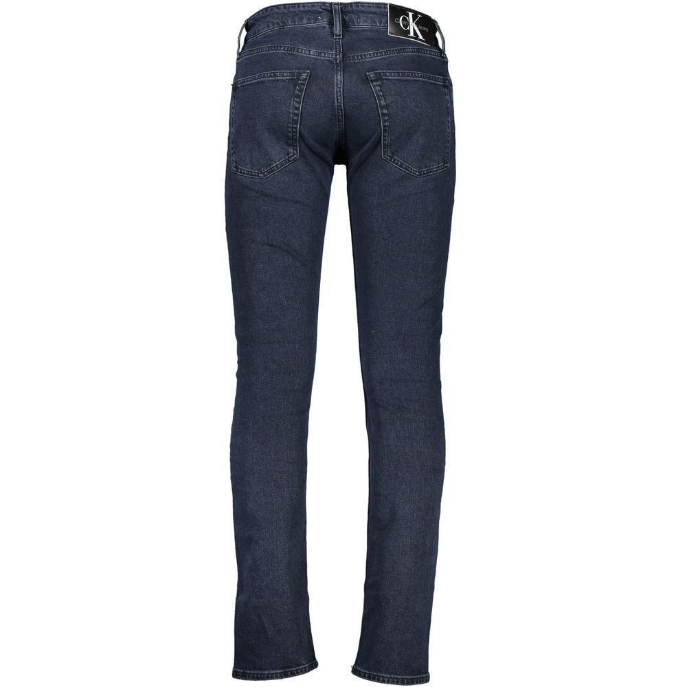 Elevated Blue Jeans with Signature Contrast Detail - GLAMHUB BOUTIQUE 