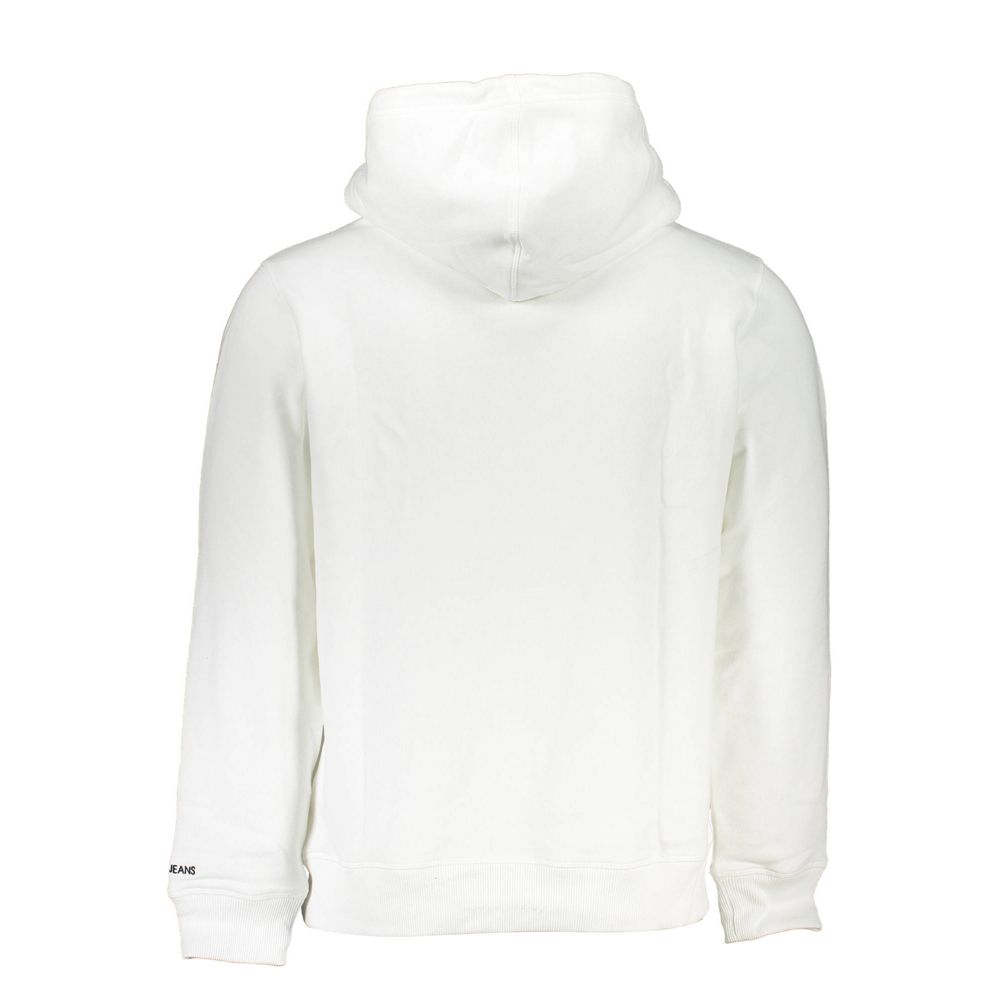 Chic Long Sleeve Hooded Sweatshirt in White - GLAMHUB BOUTIQUE 