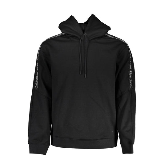 Sleek Fleece Hooded Sweatshirt in Black - GLAMHUB BOUTIQUE 