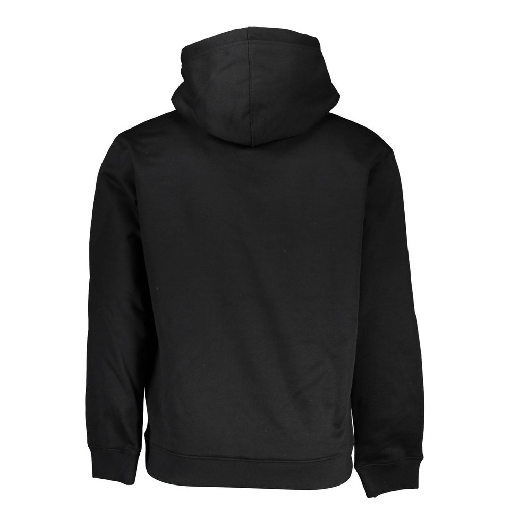 Sleek Fleece Hooded Sweatshirt in Black - GLAMHUB BOUTIQUE 