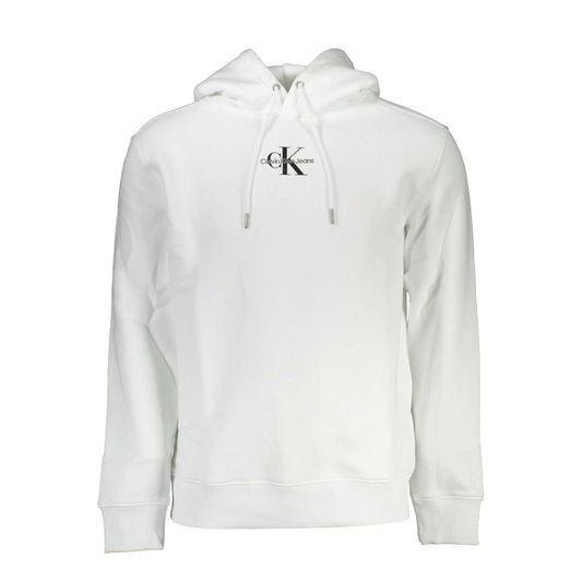 Chic White Embroidered Hoodie with Eco-Conscious Touch - GLAMHUB BOUTIQUE 