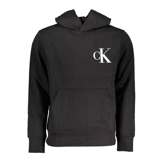 Sleek Black Hooded Sweatshirt with Fleece Lining - GLAMHUB BOUTIQUE 