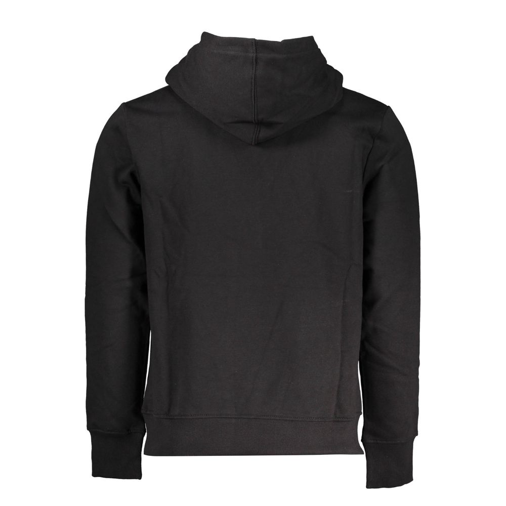 Sleek Black Hooded Sweatshirt with Fleece Lining - GLAMHUB BOUTIQUE 