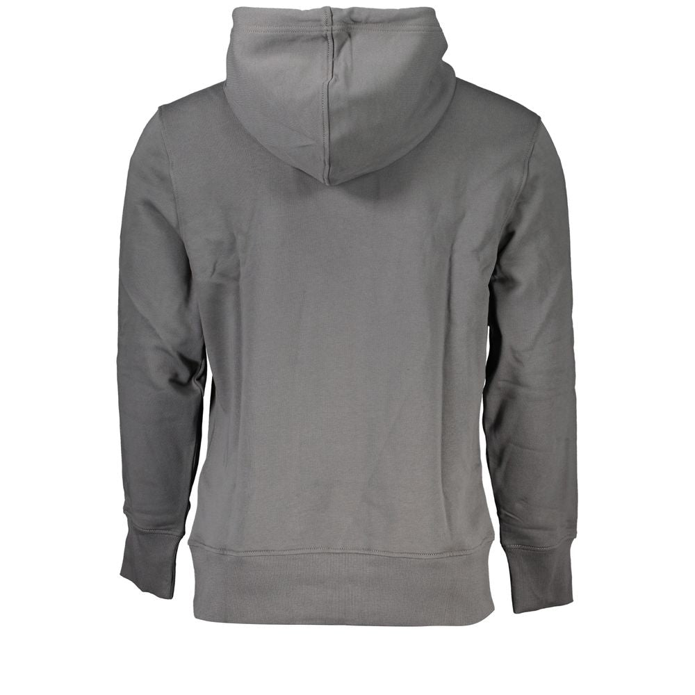 Elegant Gray Hooded Sweatshirt - GLAMHUB BOUTIQUE 