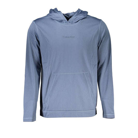 Elegant Blue Hooded Sweatshirt - Men's Sports Chic - GLAMHUB BOUTIQUE 