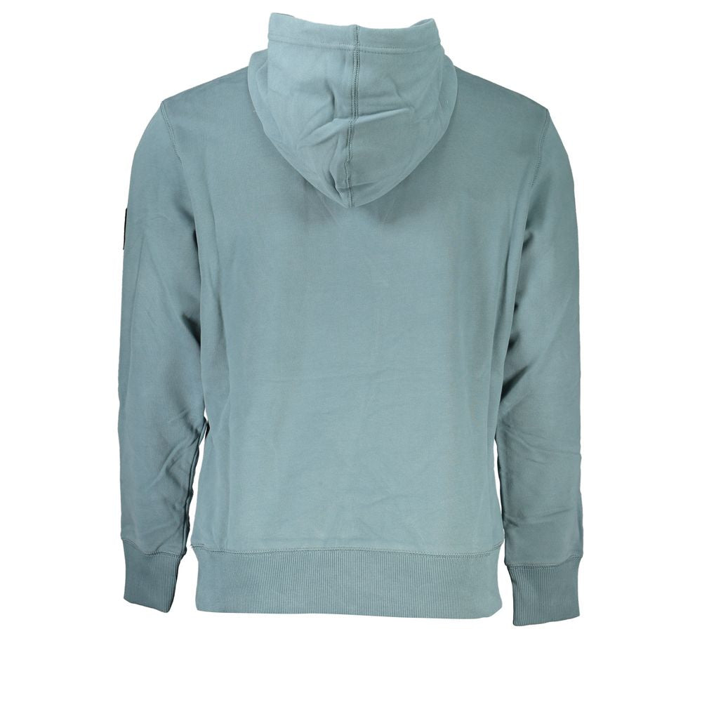 Chic Green Hooded Cotton Sweatshirt - GLAMHUB BOUTIQUE 