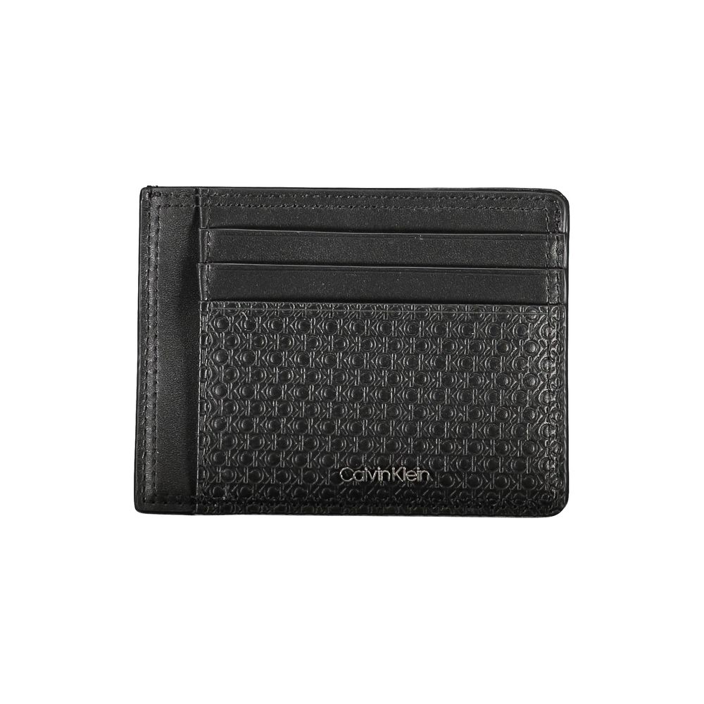 Sleek Black Leather Coin Purse with Card Holder - GLAMHUB BOUTIQUE 