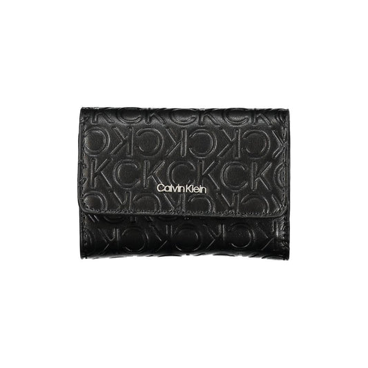 Sleek Black Double-Compartment Wallet - GLAMHUB BOUTIQUE 