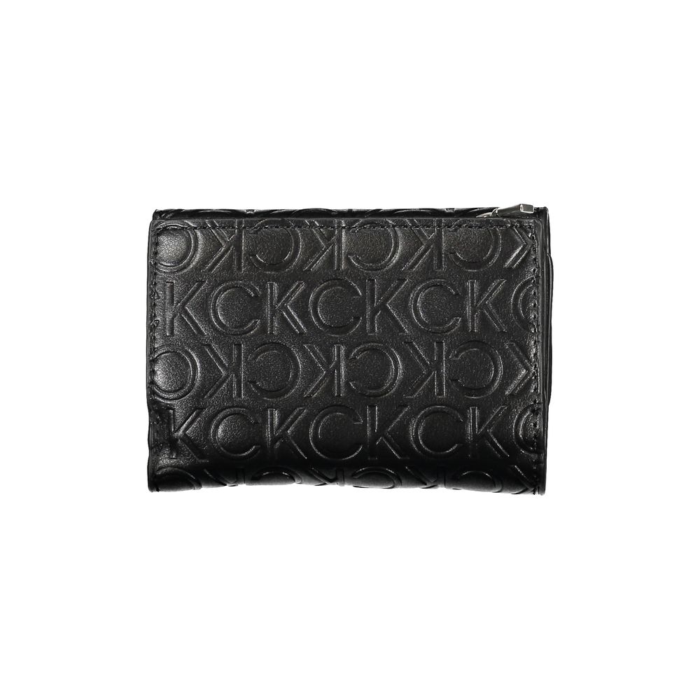 Sleek Black Double-Compartment Wallet - GLAMHUB BOUTIQUE 