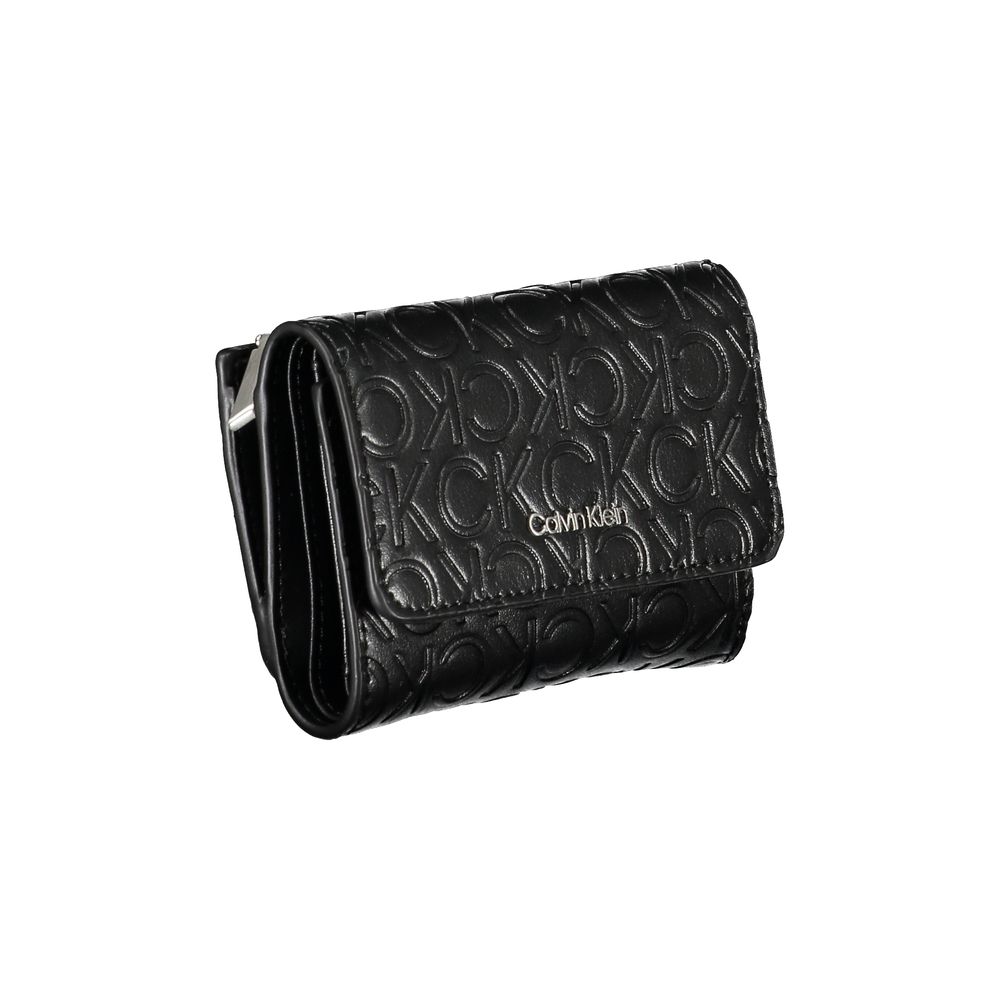 Sleek Black Double-Compartment Wallet - GLAMHUB BOUTIQUE 