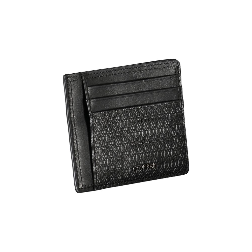 Sleek Black Leather Coin Purse with Card Holder - GLAMHUB BOUTIQUE 