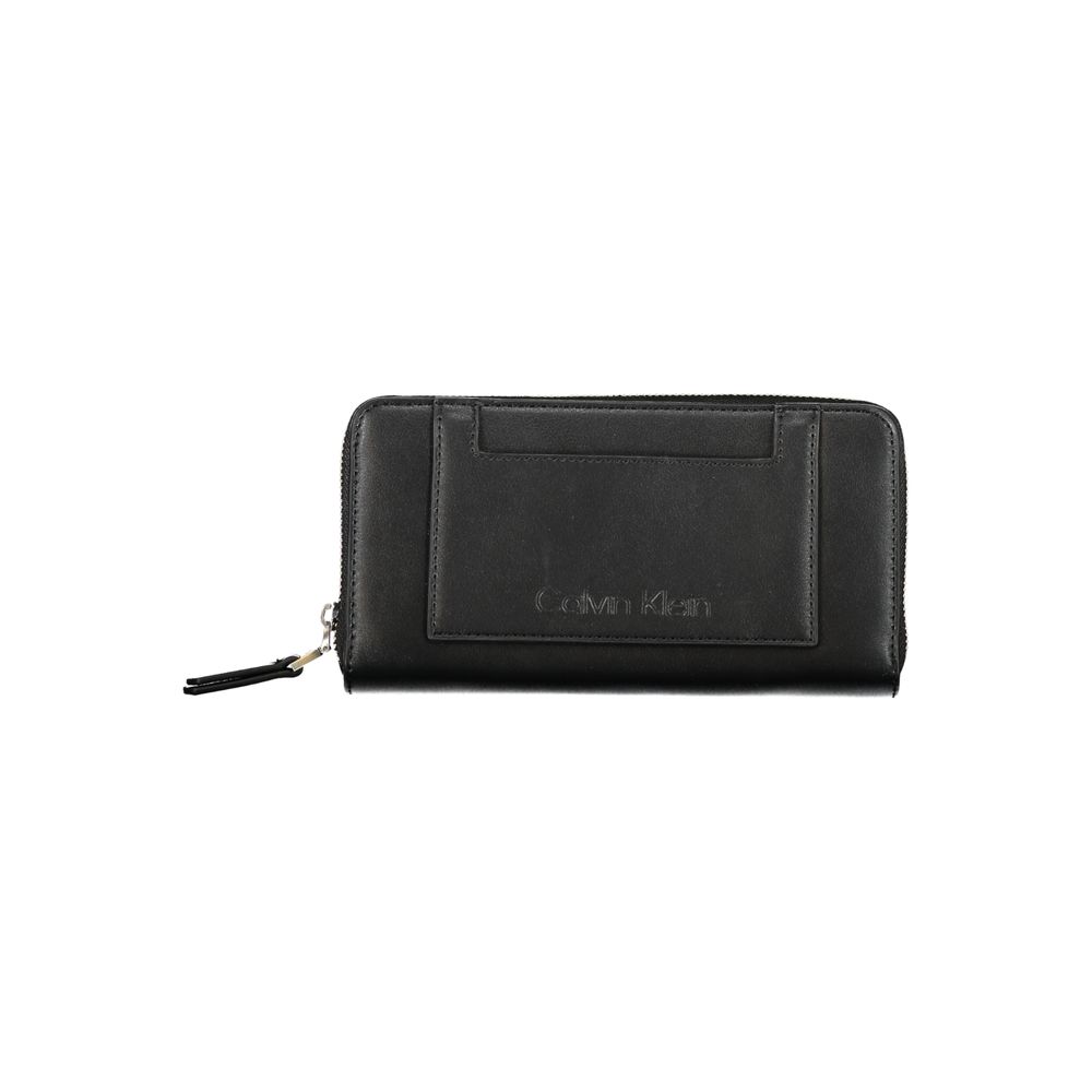 Elegant Black Multi-Compartment Wallet - GLAMHUB BOUTIQUE 