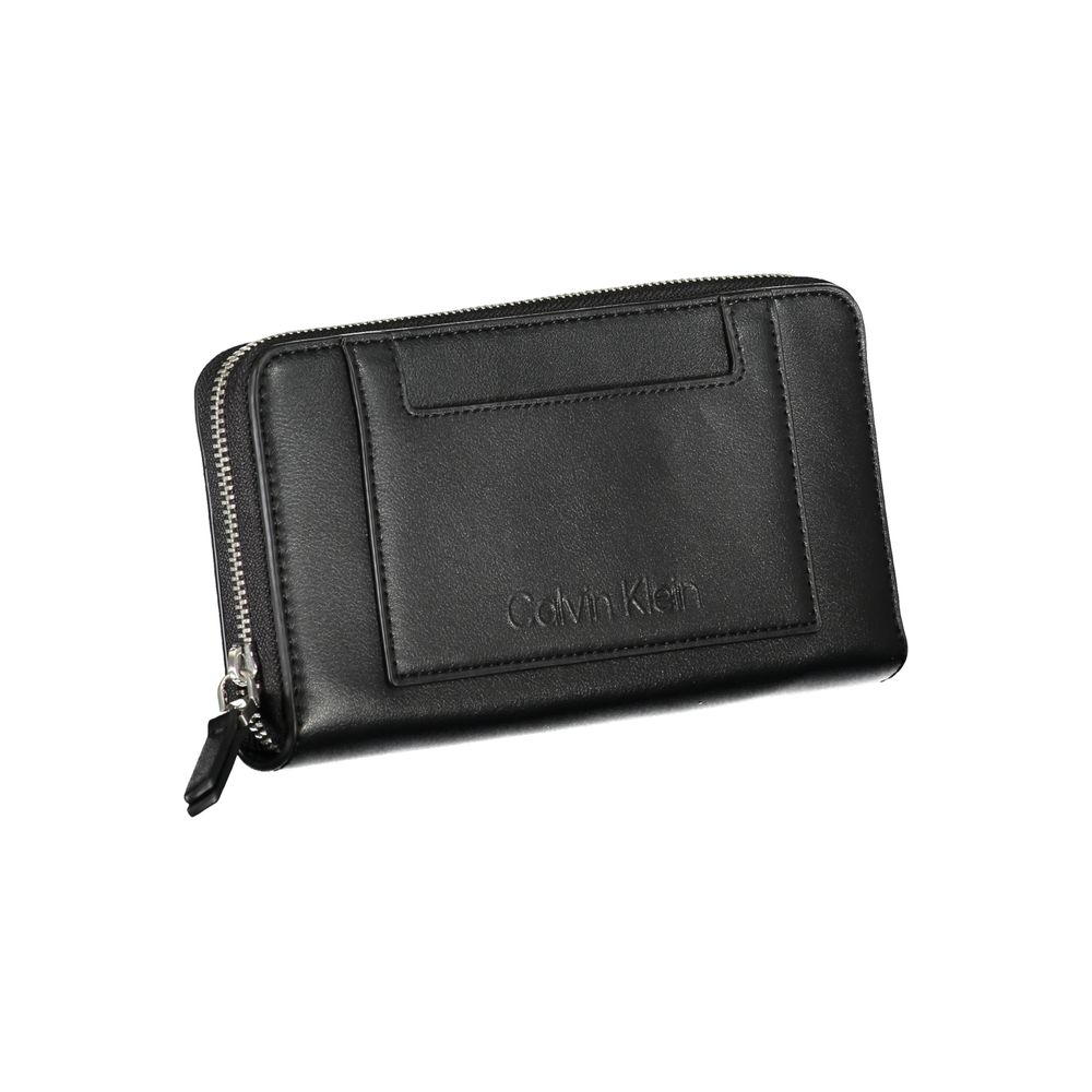 Elegant Black Multi-Compartment Wallet - GLAMHUB BOUTIQUE 