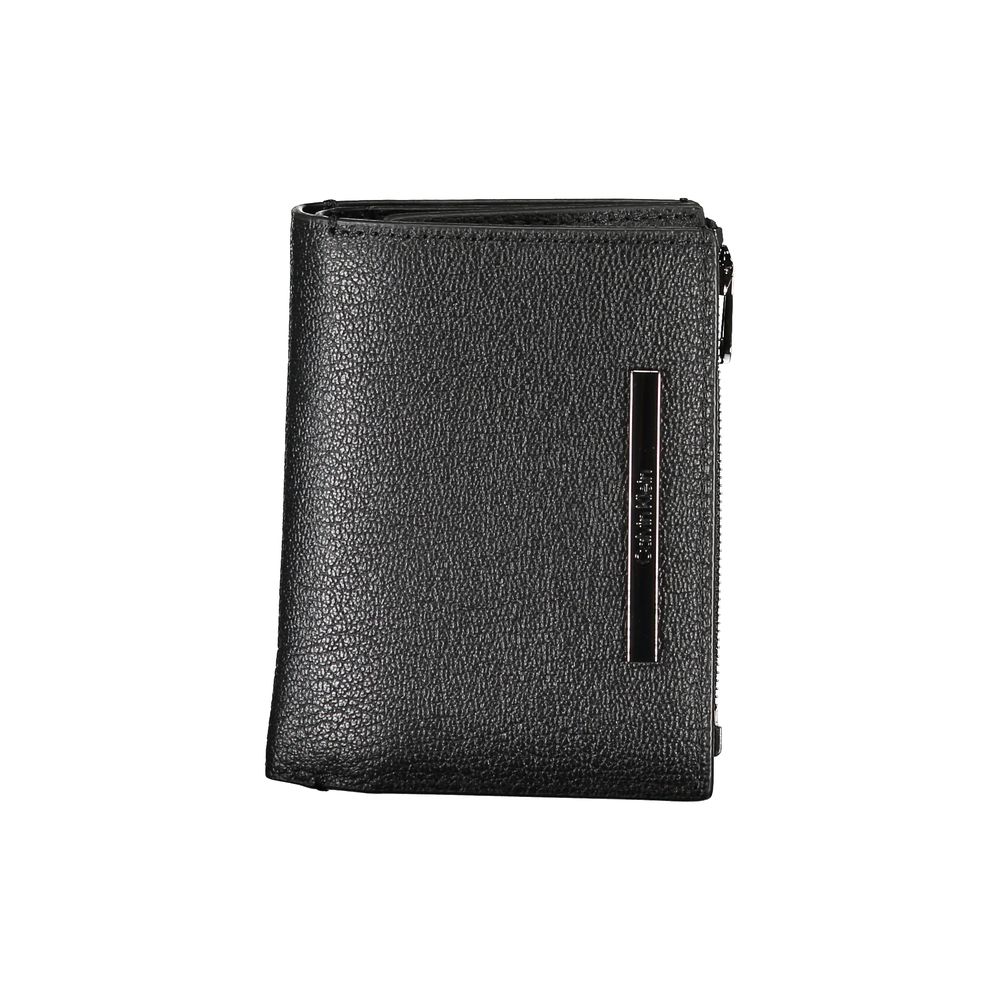 Sleek Black Leather Wallet with Coin Purse - GLAMHUB BOUTIQUE 