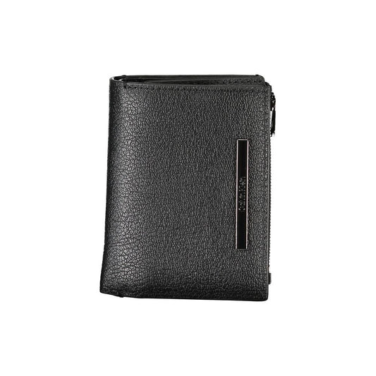 Sleek Black Leather Wallet with Coin Purse - GLAMHUB BOUTIQUE 