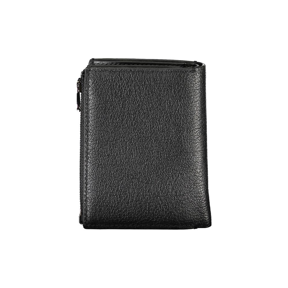 Sleek Black Leather Wallet with Coin Purse - GLAMHUB BOUTIQUE 