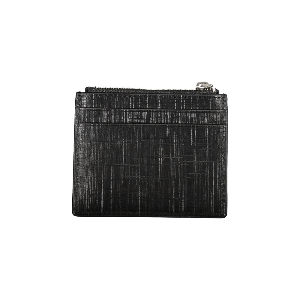 Sleek Leather Card Holder with Zip Closure - GLAMHUB BOUTIQUE 