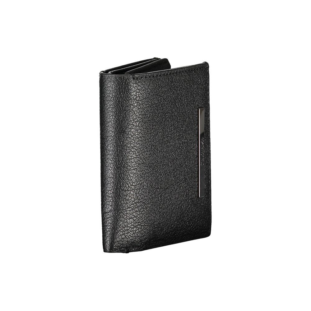 Sleek Black Leather Wallet with Coin Purse - GLAMHUB BOUTIQUE 