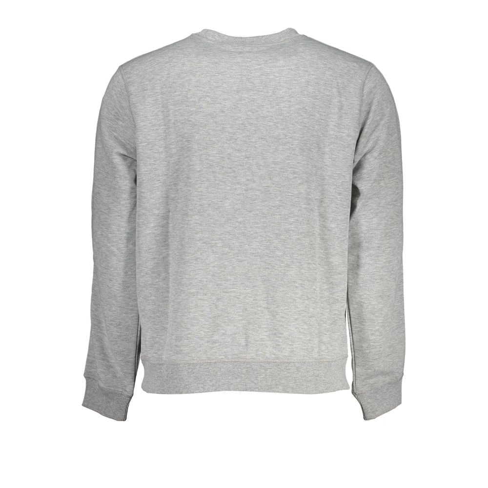 Sleek Gray Long Sleeve Sweatshirt - GLAMHUB BOUTIQUE 