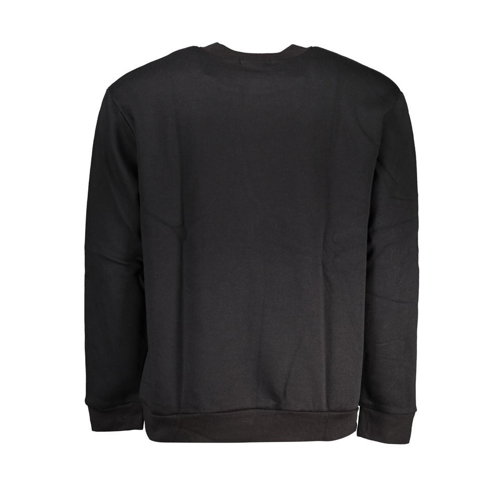 Chic Fleece Crew Neck Sweatshirt in Black - GlamHub Luxury and Icon Brand Clothing