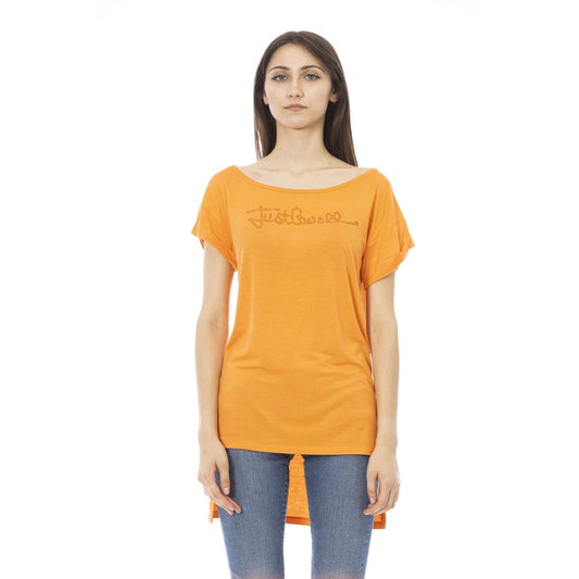 Orange Cotton Women T-Shirt - GLAMHUB BOUTIQUE 