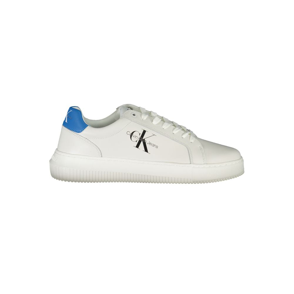 Sleek White Contrast Sneakers with Eco-Friendly Twist - GLAMHUB BOUTIQUE 