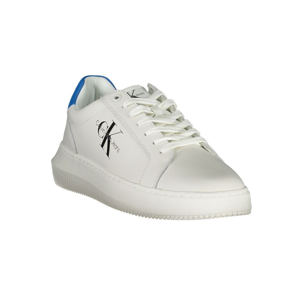 Sleek White Contrast Sneakers with Eco-Friendly Twist - GLAMHUB BOUTIQUE 