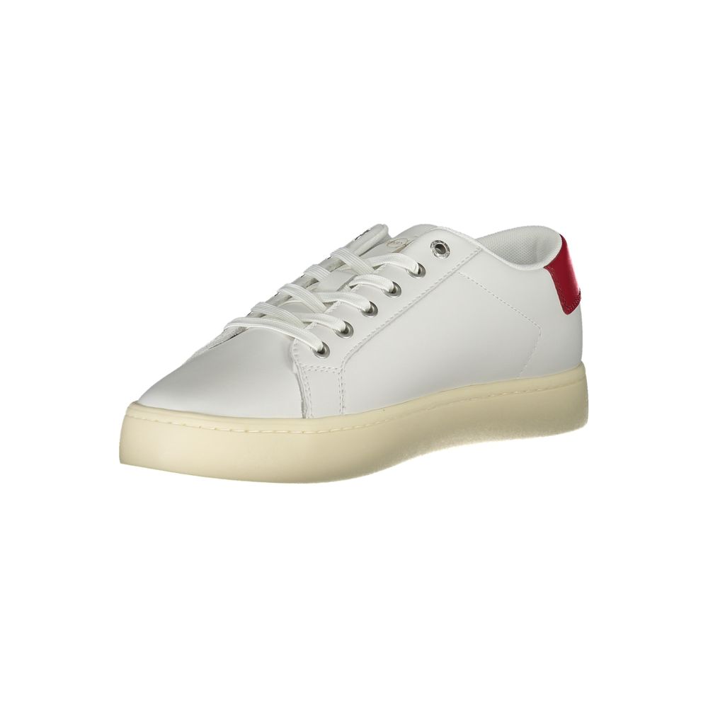 Eco-Conscious White Lace-up Sneakers - GLAMHUB BOUTIQUE 