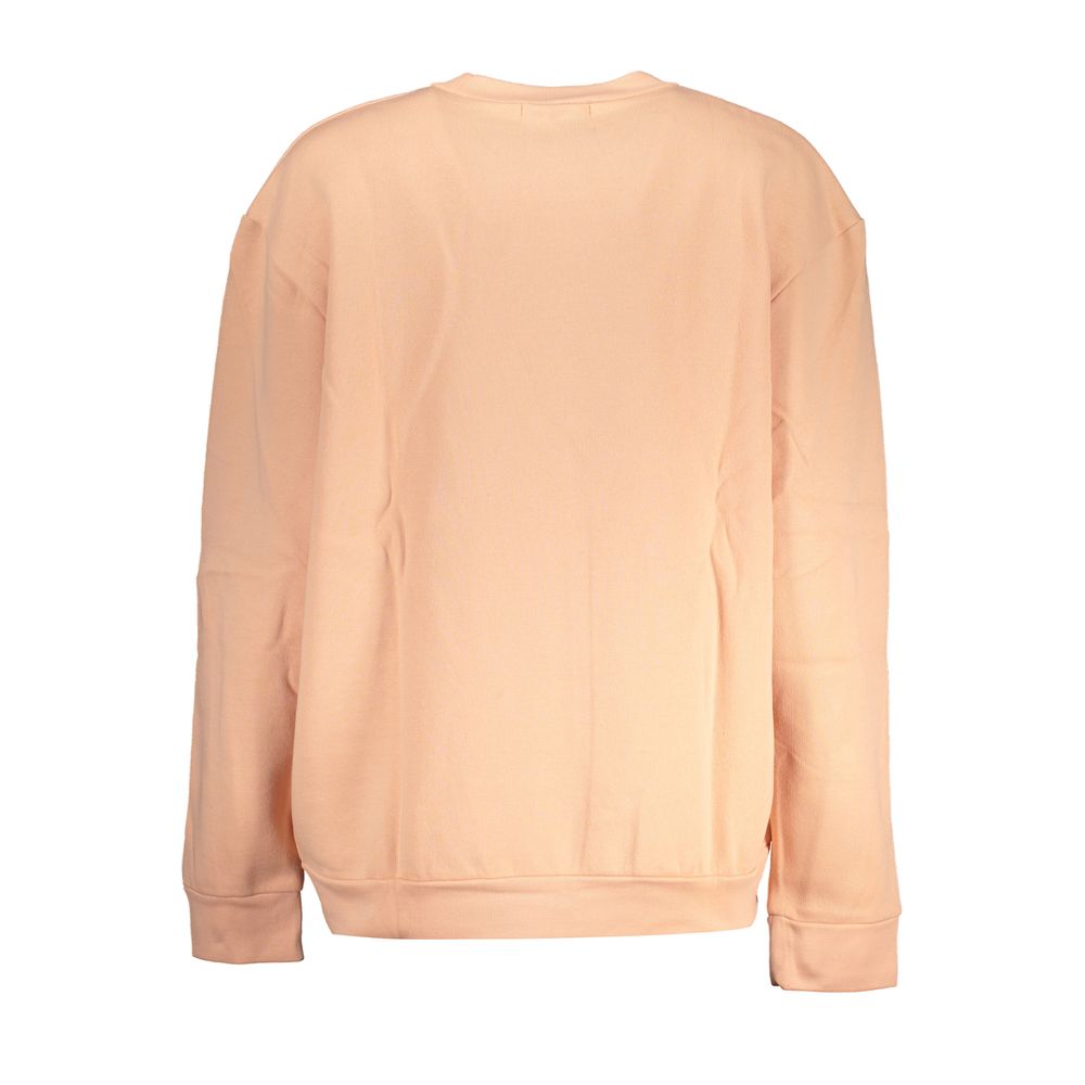 Elegant Pink Fleece Crew Neck Sweater - GlamHub Luxury and Icon Brand Clothing