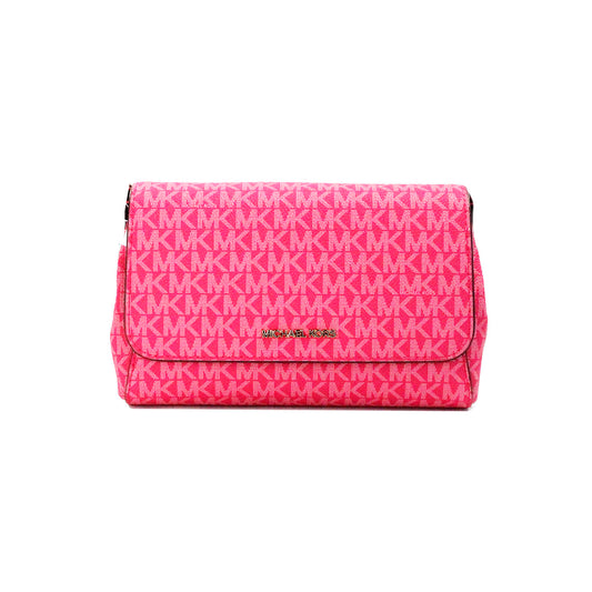 Jet Set Medium Electric Pink Convertible Pouchette Crossbody Bag - GLAMHUB BOUTIQUE 