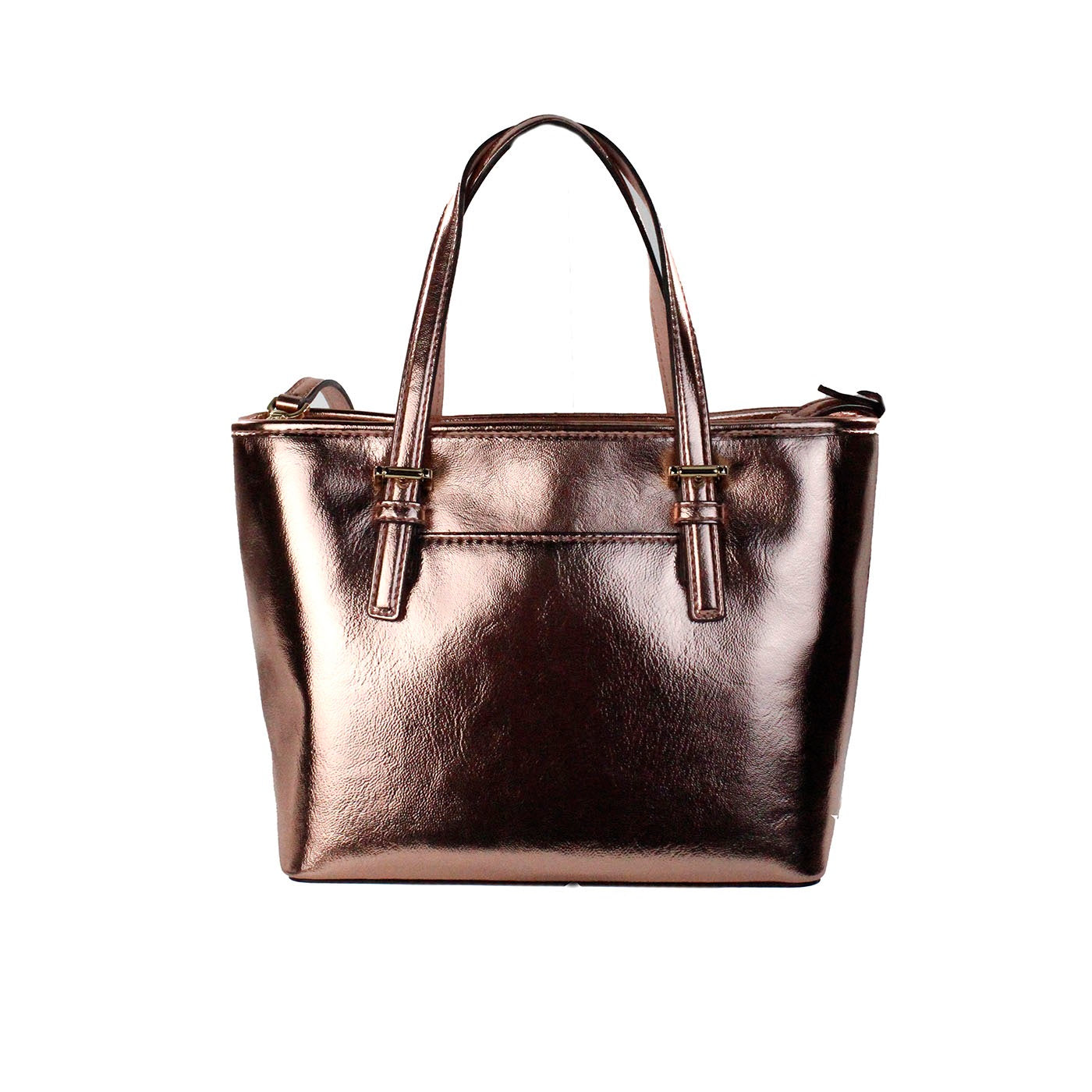 Jet Set Primrose Metallic XS Carryall Top Zip Tote Bag Purse - GLAMHUB BOUTIQUE 