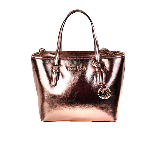 Jet Set Primrose Metallic XS Carryall Top Zip Tote Bag Purse - GLAMHUB BOUTIQUE 