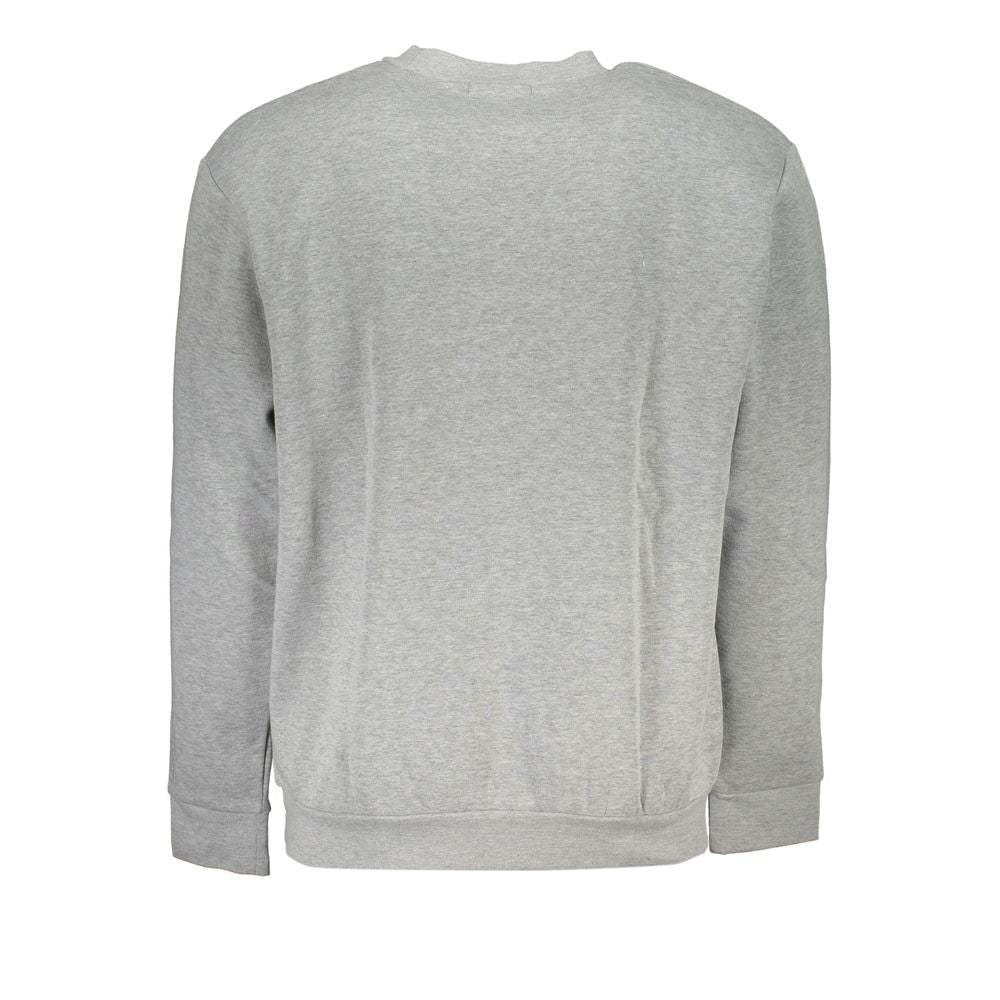 Elegant Gray Crew Neck Designer Sweatshirt - GlamHub Luxury and Icon Brand Clothing