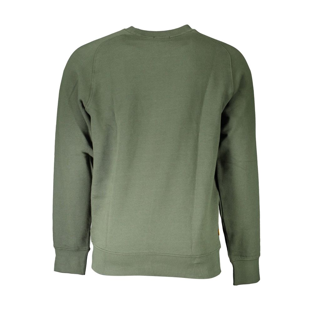 Green Round Neck Cotton Blend Sweater - GlamHub Luxury and Icon Brand Clothing