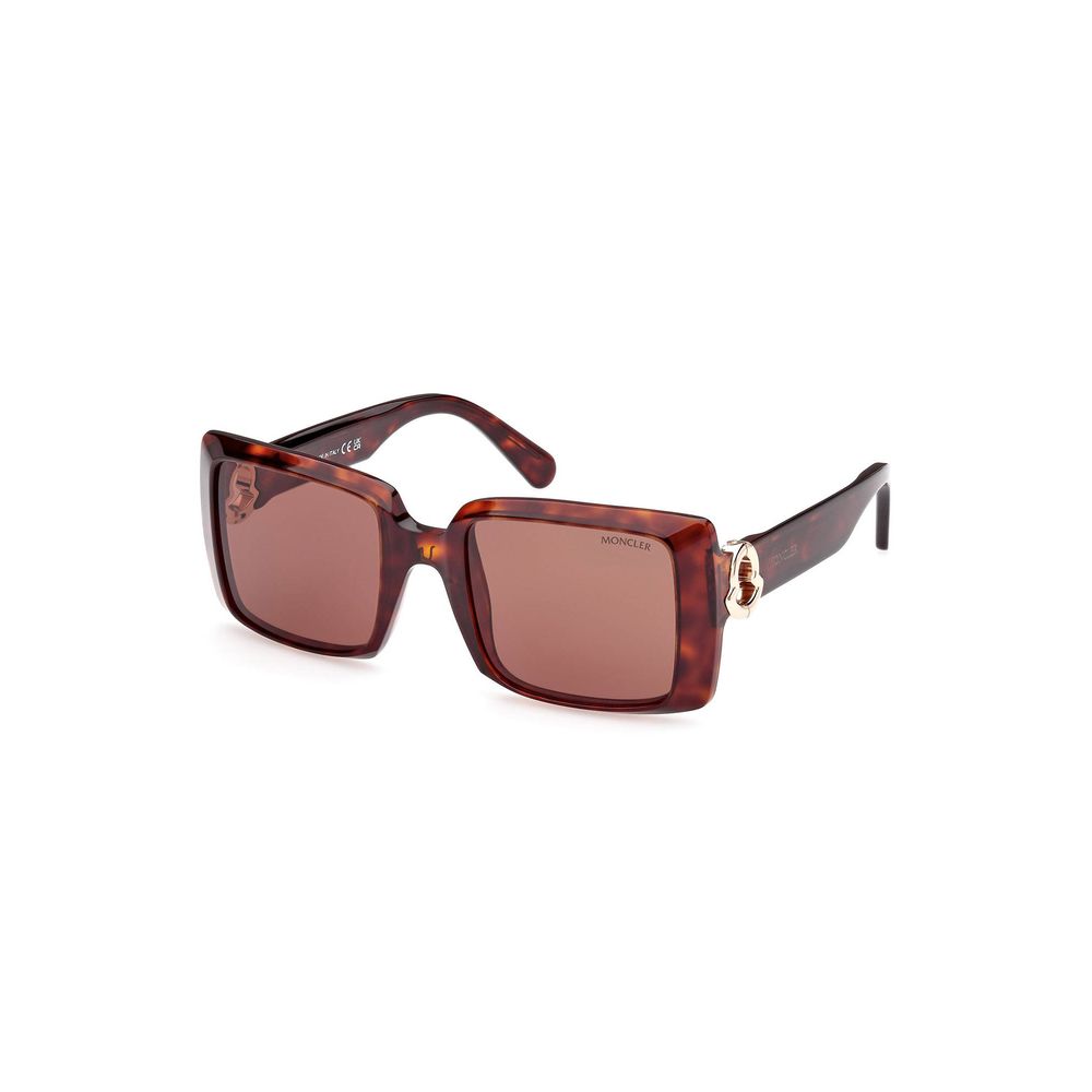 Chic Rectangular Brown Lens Sunglasses - GlamHub Luxury and Icon Brand Clothing