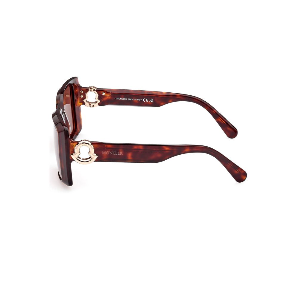 Chic Rectangular Brown Lens Sunglasses - GlamHub Luxury and Icon Brand Clothing