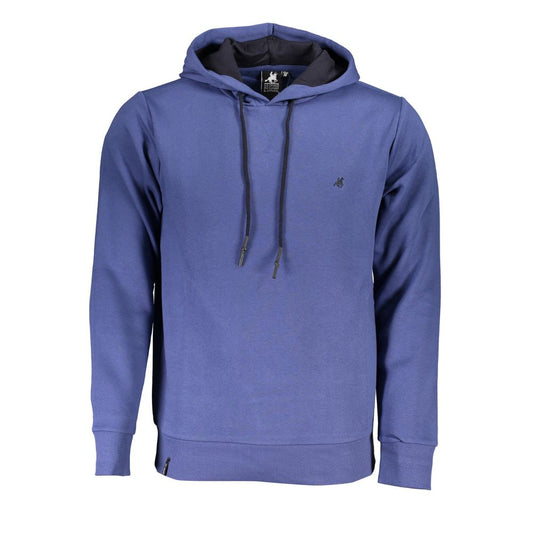 Elegantes Langarm-Kapuzensweatshirt in Blau